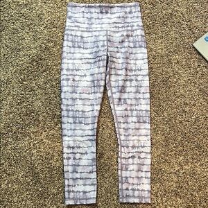 Athleta Purple Tie-Dye Cropped Leggings